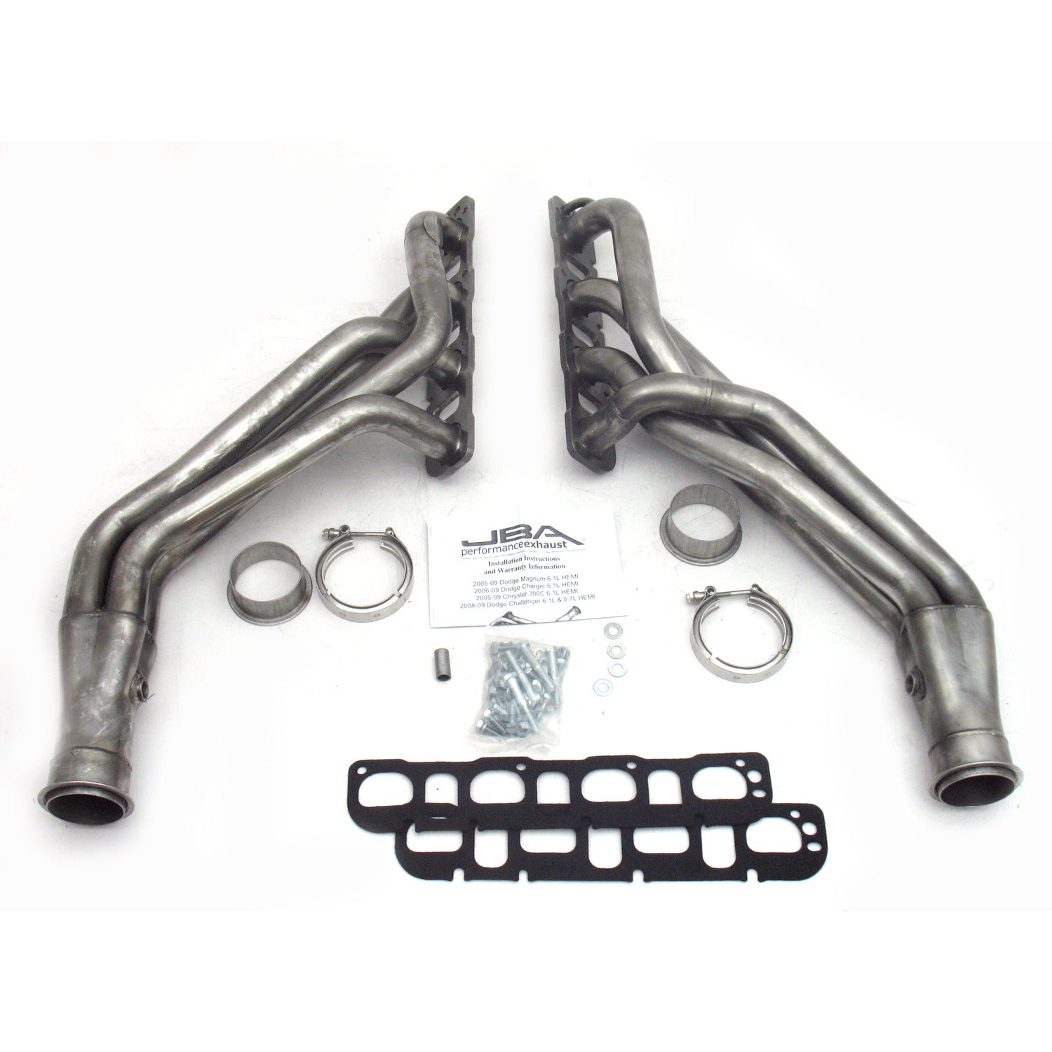 JBA Performance Exhaust 6965S 1 3/4" Header Long Tube Stainless Steel 08-2020 Challenger 5.7/6.1/6.2/6.4L 05-2020 Charger/300C/Magnum 5.7/6.1/6.2/6.4L